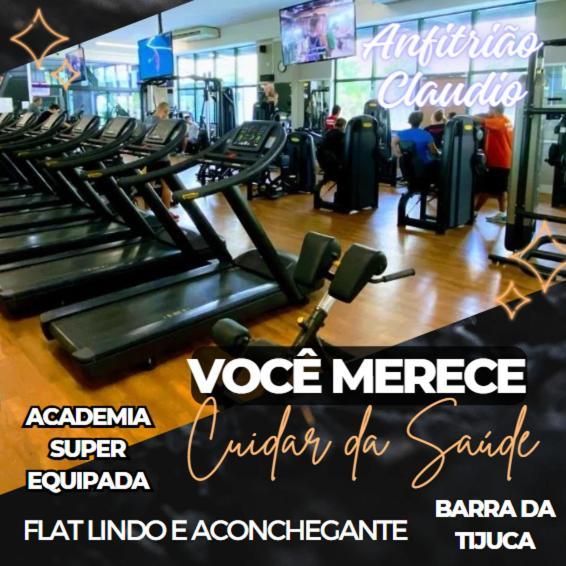 Barra Da Tijuca - 9 - Flat Premium Com Cozinha, Fogao Cooktop, Geladeira Grande, Smart Tv Grande, Lindo E Muitissimo Confortavel, Balsa Para A Praia Gratis E Estacionamento Gratuito Rio de Janeiro Zewnętrze zdjęcie
